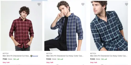 Image of KETCH Men's Shirt at Starting @ ₹180