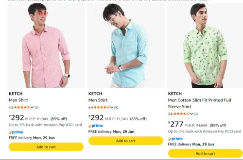 Image of Ketch Men's Shirt starting at ₹247