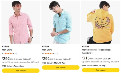 Image of Ketch Men Shirt Upto 85% OFF