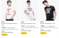 Ketch Men T-Shirt Starting @ ₹135