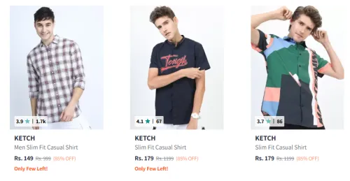 Image of Ketch Men's Casual Shirts upto 85% Discount