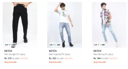 Ketch Mens Jeans upto 85% Discount