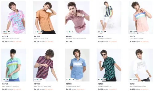 Image of Ketch Men's Shirts starting @ ₹109