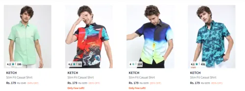 Image of Ketch Men's Shirts starting @ ₹179