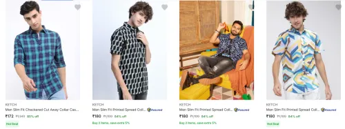 Image of Ketch Men's Shirts upto 85% Discount