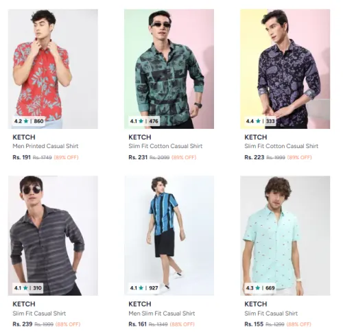 Image of Ketch Shirts Upto 89% Discount