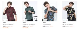 ketch shrits For Men Stating @ ₹199