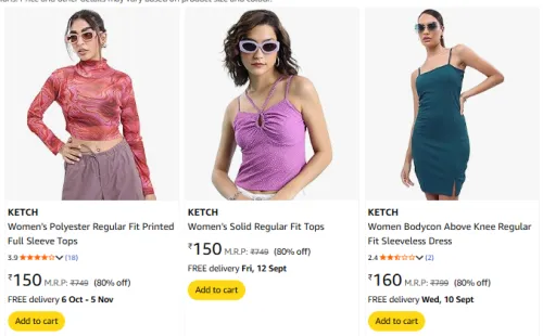 Image of Ketch Women Clothes Minimum 80% Discount