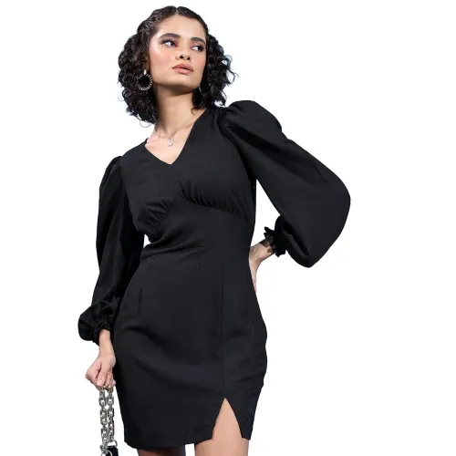 Image of KETCH Women Sheath Mini Casual Fit Full Sleeve Dress