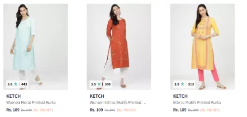 Image of KETCH Women Kurta Starting At ₹109