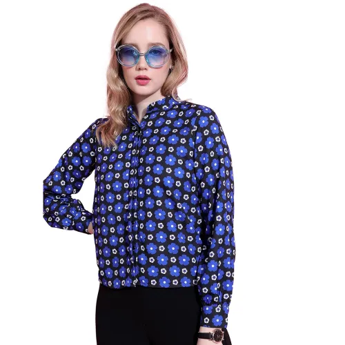 Image of KETCH Women Regular Fit Printed Full Sleeve Shirt