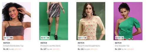 Image of Ketch Women's Clothing starting at ₹89