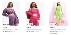 Ketch Womens Co ord Set Upto 85% Discount | Starting @ ₹219