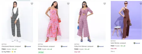 Image of Ketch Women's Jumpsuits upto 81% Discount