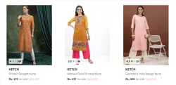 Ketch Womens Kurtas upto 88% Discount