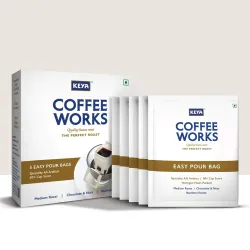 Keya Coffee Works Easy Pour Over Coffee (Pack of 5) | Specialty AA Grade Arabica | Medium Roast | Baarbara Estate | Fres
