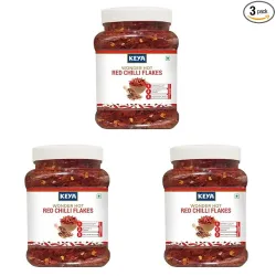 Keya Red Chilli Flakes - 300g | Crushed Red Chili for Bold, Spicy Flavor | Perfect for Cooking, Seasoning, and Garnishing | Ideal for Pizzas, Pastas, Indian and Mexican Dishes | 300g (Pack o...