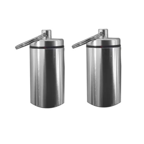 Image of Keychain Pill Case Holder for Outdoor Travel Camping Daily Use