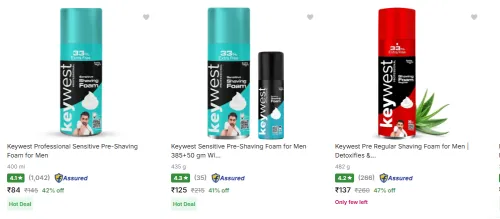 Image of Keywest Shaving Foam @ Starting ₹84