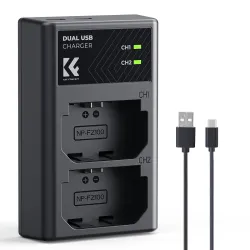 K&F Concept Dual Slot NP-FZ100 Camera Battery Charger