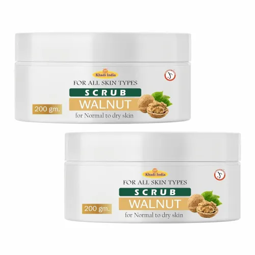 Image of Khadi 100% Pure & Herbal Walnut Scrub – 400g Po2