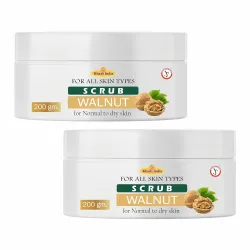 Khadi 100% Pure & Herbal Walnut Scrub – Deep Exfoliation & Dead Skin Removal Face & Body Cleanser – 400g