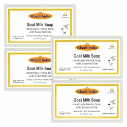 Khadi 100% Pure & Natural Goat Milk White Soap, 125 gm,