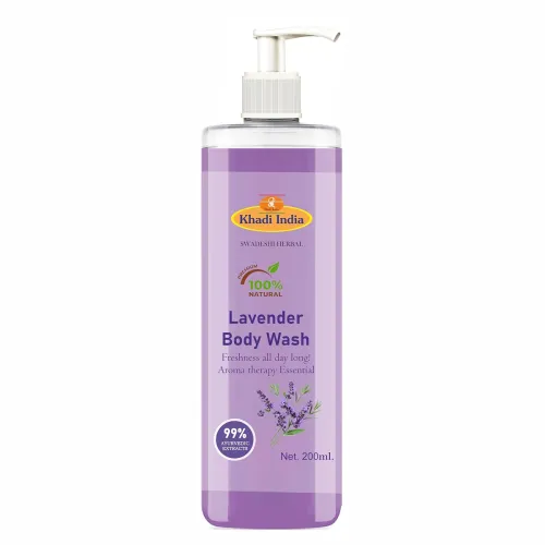 Image of Khadi 100% Pure Natural Lavender Herbal Body Wash|Gently cleanses and nourishes| Shower Gel that relax senses| Floral fr