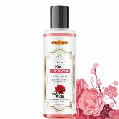 Image of Khadi Herbal Ayurvedic Natural Herbal Rose Water Face Wash
