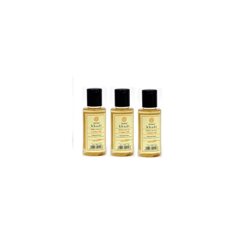 Image of Khadi Herbal Castor Oil (100ml * pack of 3)