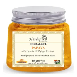 Khadi Herbal Papaya Gel for Face with Liquorice and Cucumber extract | For Skin Moisturising and Anti-Pigmentation | Sui