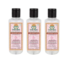 S2M KHADI HERBAL Rose water /Toner Rejuvenating Mist For Face and Body Steam Distilled for all Skin Types 210ml (Pack of