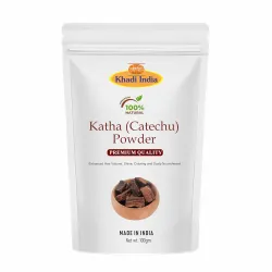 Khadi 100% Pure & Natural Katha Powder for Hair Colour | Fresh Catechu in Zipper Pouch (100gm)