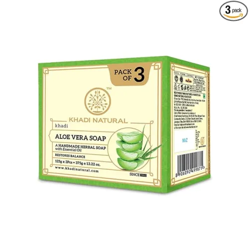 Image of Khadi Natural Aloe Vera Soap Pack of 3