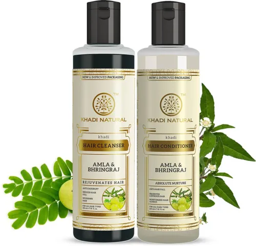 Image of KHADI NATURAL Hair Shampoo+ Hair Conditioner 420ml (Pack of 2 )