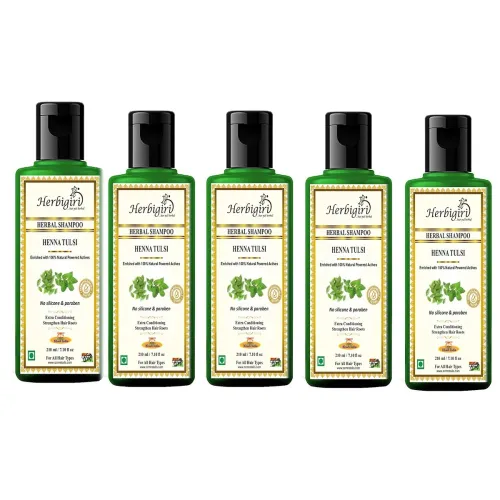 Image of Khadi Natural Herbal Henna & Tulsi Shampoo 1050 Ml