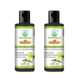 Khadi Organic and Natural Amla & Bhringraj Shampoo (Pack of 2)