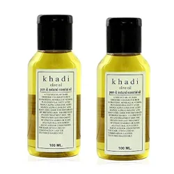 Khadi Olive Oil,100ml (Pack of 2) by Parvati Gramodyog Herbal Products - Made in India