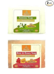 Khadi pure Herbal Jasmine & Rose & Honey Soap (125g) Pack of 2 (250g)