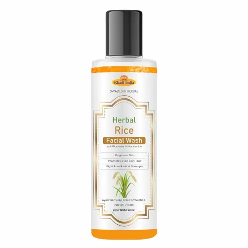 Image of Khadi Rice Water Bright Foaming Face Wash – 200ml