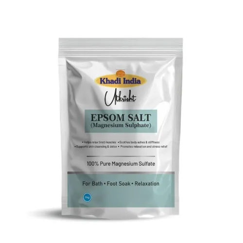 Image of Khadi Utkrisht Pure Epsom Salt Magnesium Sulphate Bath Soak 1kg