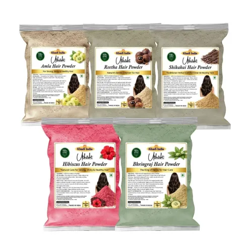 Image of Khadi Utkrisht Herbal Hair Powder with Shikakai, Amla,Reetha