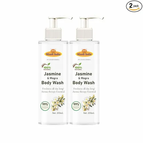 Image of Khadi Jasmine & Mongra Herbal Body Wash 400ml Pack of 2