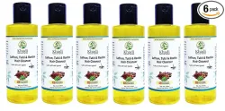 Khadi Natural Herbal Saffron, Tulsi & Reetha Shampoo (1260ml, Pack of 6)