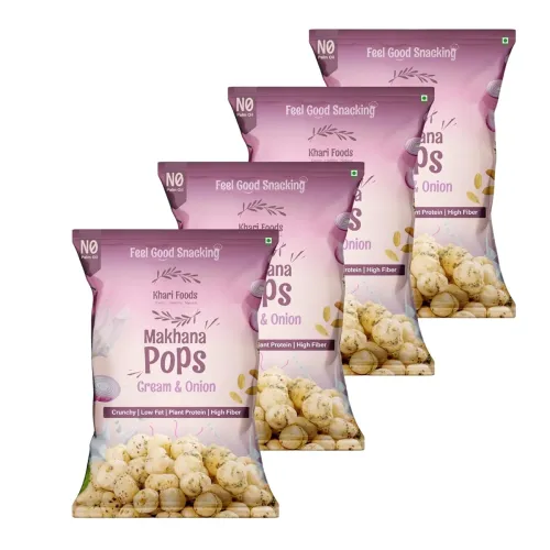 Image of Khari Foods Premium Flavoured Makhana 25g, Crunchy & Roasted Makhana Pops, Protein Source, Fibre Rich, No Palm Oil, Glut