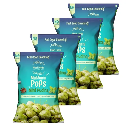 Image of Khari Foods Premium Flavoured Makhana 25g, Crunchy & Roasted Makhana Pops, Protein Source, Fibre Rich, No Palm Oil, Glut