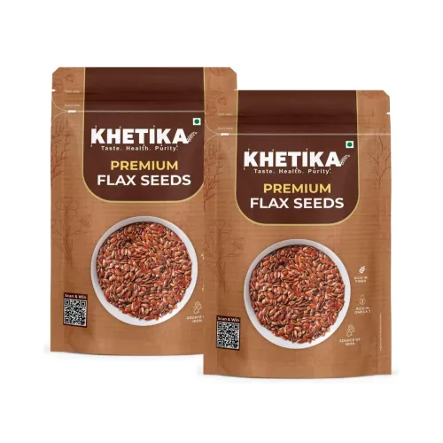 Image of Khetika Naturale Flax Seeds 500G | Natural Alsi | Good for Hair Health (Pack of 2)