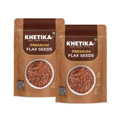 Khetika Naturale Flax Seeds 500G | Natural Alsi | Good for Hair Health (Pack of 2)