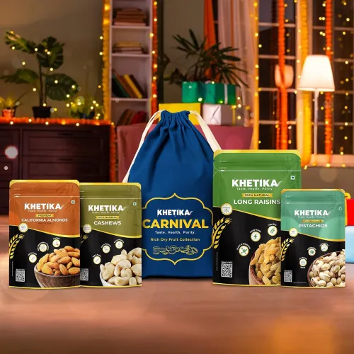 Image of Khetika Premium Royal Mix Dry Fruits Gift Potli 800g
