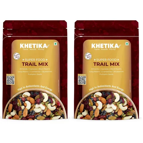 Image of Khetika Trail Mix 200g | 7 Superfood in 1 Mix | Dry Fruits & Seeds Mixed pack, Energy Power Pack Contains Almonds, Cashe